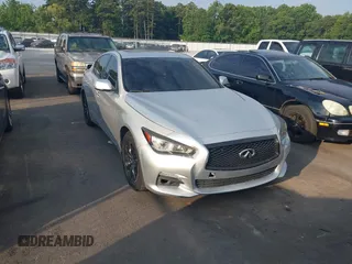 2014 Infiniti Q50 Sport with VIN JN1BV7AR6EM697676, listed as a IAAI auction lot 42668257 with 186,295 mi miles and . Bid and sale history available at DreamBid. Image 1.