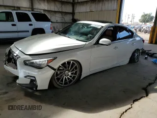 2021 Infiniti Q50 Signature Edition with VIN JN1EV7CP5MM705970, listed as a Copart auction lot 87705365 with Not provided miles and Salvage title. Bid and sale history available at DreamBid. Image 1.