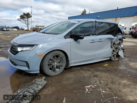 2023 Honda Odyssey Sport with VIN 5FNRL6H76PB052523, listed as a Copart auction lot 48102355 with Not Provided miles and Salvage Title. Bid and sale history available at carsss.com. Image 1.