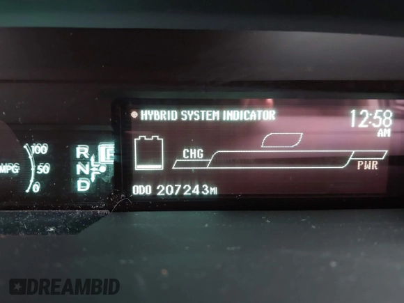2011 Toyota Prius I with VIN JTDKN3DU6B0259779, listed as a IAAI auction lot 42164475 with 207,243 mi miles. Bid and sale history available at carsss.com. Image 15.