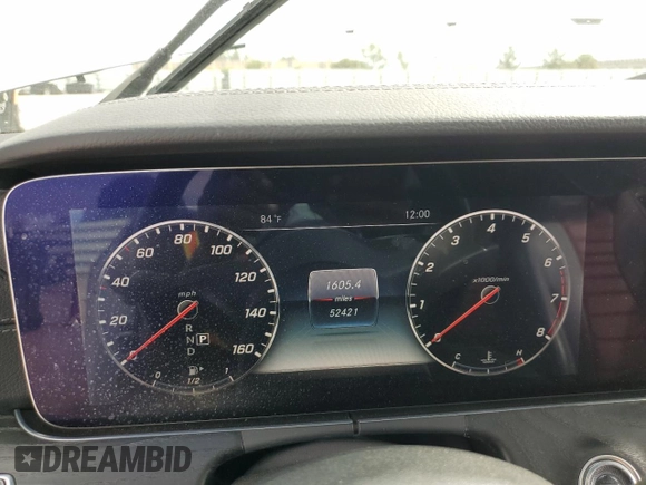 2020 Mercedes-Benz E-Class E 450 with VIN WDD1K6HB4LF126568, listed as a Copart auction lot 81001744 with 52,421 mi miles and Non Repairable. Bid and sale history available at carsss.com. Image 9.