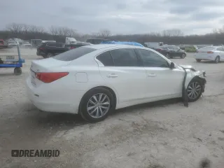 2017 Infiniti Q50 2.0t Premium with VIN JN1CV7AR7HM681396, listed as a Copart auction lot 86904894 with 110,600 mi miles and Salvage Title. Bid and sale history available at carsss.com. Image 3.