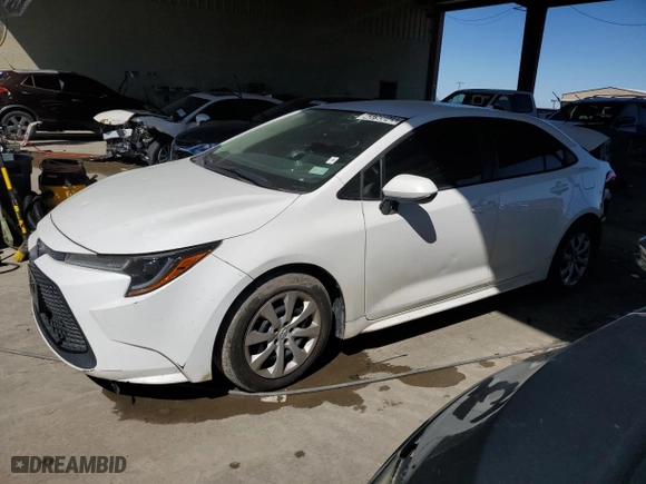 2021 Toyota Corolla LE with VIN 5YFEPMAE1MP192351, listed as a Copart auction lot 43795045 with 126,018 mi miles and Clean Title. Bid and sale history available at carsss.com. Image 1.