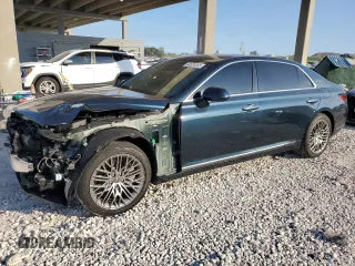 2022 Genesis G90 3.3T Premium with VIN KMTF34PA3NU096425, listed as a Copart auction lot 44534365 with 33,089 mi miles and Salvage Title. Bid and sale history available at carsss.com. Image 1.