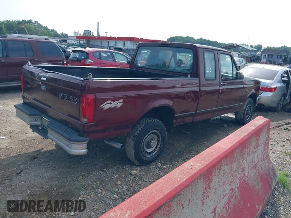 1996 Ford F-150 with VIN 1FTEX14N1TKA29223, listed as a IAAI auction lot 42584324 with 98,379 mi miles and . Bid and sale history available at DreamBid. Image 4.