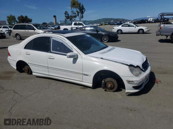 2007 Mercedes-Benz C 230 Sport with VIN WDBRF52H67F889835, listed as a Copart auction lot 51291795 with 150,526 mi miles and Salvage Title. Bid and sale history available at DreamBid. Image 4.