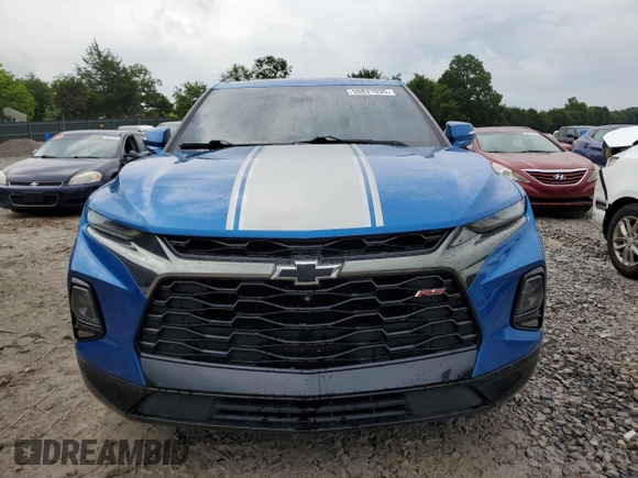 2020 Chevrolet Blazer RS with VIN 3GNKBKRS7LS561822, listed as a Copart auction lot 58831935 with 76,069 mi miles and Salvage title. Bid and sale history available at DreamBid. Image 5.