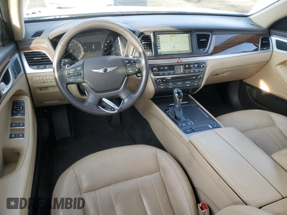 2017 Genesis G80 3.8L with VIN KMHGN4JE3HU196064, listed as a Copart auction lot 43457495 with 45,171 mi miles and Salvage Title. Bid and sale history available at DreamBid. Image 8.
