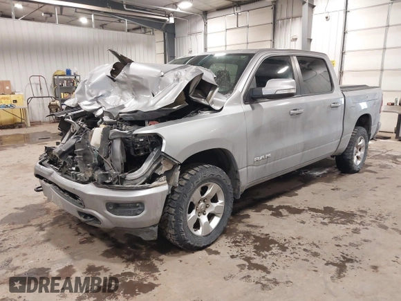 2019 Ram 1500 Big Horn/Lone Star with VIN 1C6SRFFT0KN800331, listed as a IAAI auction lot 41366628 with 184,842 mi miles. Bid and sale history available at carsss.com. Image 2.