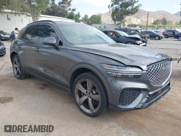 2023 Genesis GV70 2.5T с VIN KMUMADTB6PU090631, выставлен на аукционе IAAI как лот 42158641 с пробегом 45 871 миль миль и . История ставок и продаж доступна на DreamBid. Изображение 1.