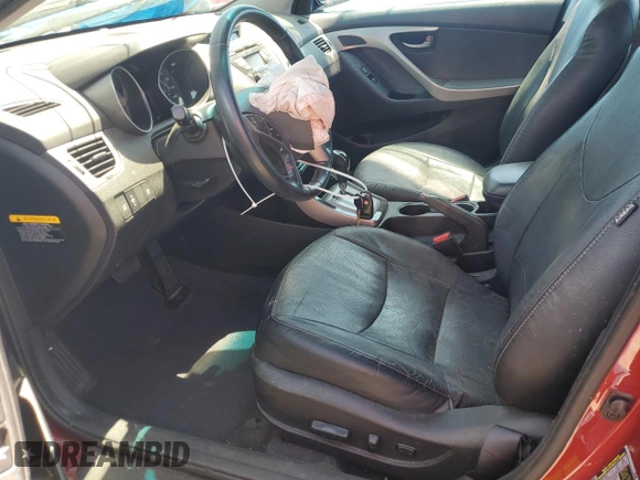 2013 Hyundai Elantra Limited with VIN 5NPDH4AEXDH396023, listed as a Copart auction lot 49030115 with 107,419 mi miles and Salvage Title. Bid and sale history available at DreamBid. Image 7.