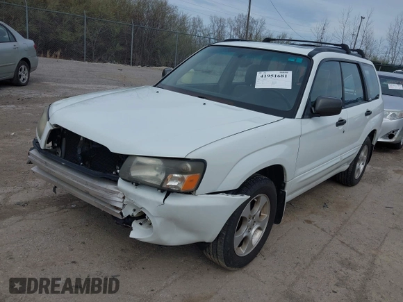 2003 Subaru Forester XS with VIN JF1SG65683H731243, listed as a IAAI auction lot 41951681 with 152,322 mi miles. Bid and sale history available at carsss.com. Image 2.