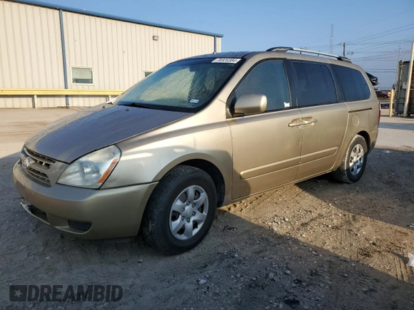 2009 Kia Sedona LX with VIN KNDMB233696294267, listed as a Copart auction lot 70320384 with 276,205 mi miles and Clean Title. Bid and sale history available at carsss.com. Image 1.