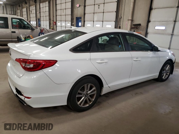2016 Hyundai Sonata SE with VIN 5NPE24AF7GH358882, listed as a Copart auction lot 52387155 with 160,824 mi miles and Clean Title. Bid and sale history available at carsss.com. Image 3.