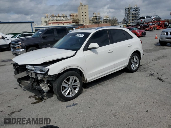 2017 Audi Q3 Premium with VIN WA1BCCFS7HR015994, listed as a Copart auction lot 42744703 with 96,778 mi miles. Bid and sale history available at carsss.com. Image 1.