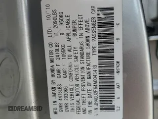 2010 Acura TSX z VIN JH4CU2F64AC043439, wystawiony jako Copart lot #56867925 z przebiegiem 132 620 mil mil oraz Szkoda całkowita • Salvage title. Historia ofert i sprzedaży dostępna na DreamBid. Obrazek 12.