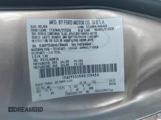 2004 Ford Taurus SES with VIN 1FAFP55S94G159454, listed as a IAAI auction lot 41848575 with Not Provided miles and . Bid and sale history available at DreamBid. Image 9.