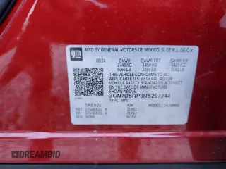2024 Chevrolet Equinox EV RS z VIN 3GN7DSRP3RS297244, wystawiony jako Copart lot #53251945 z przebiegiem 4 688 mil mil oraz Czysty tytuł • Clean title. Historia ofert i sprzedaży dostępna na DreamBid. Obrazek 14.