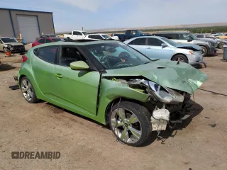 2012 Hyundai Veloster w/Black Int with VIN KMHTC6AD9CU048226, listed as a Copart auction lot 58824755 with 107,255 mi miles and Salvage title. Bid and sale history available at DreamBid. Image 4.