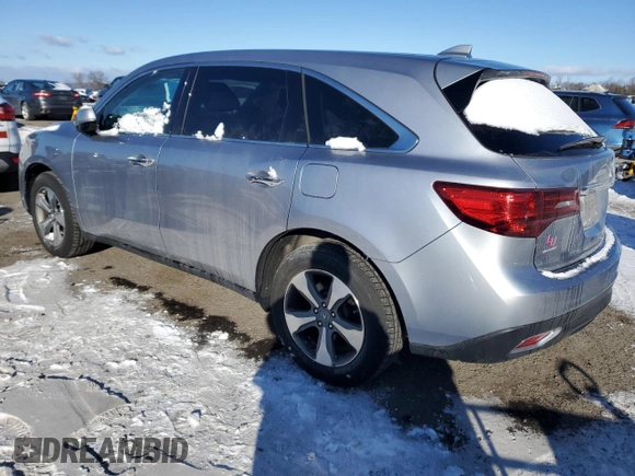 2016 Acura MDX with VIN 5FRYD4H2XGB019640, listed as a Copart auction lot 46401085 with 116,873 mi miles and Salvage Title. Bid and sale history available at carsss.com. Image 2.