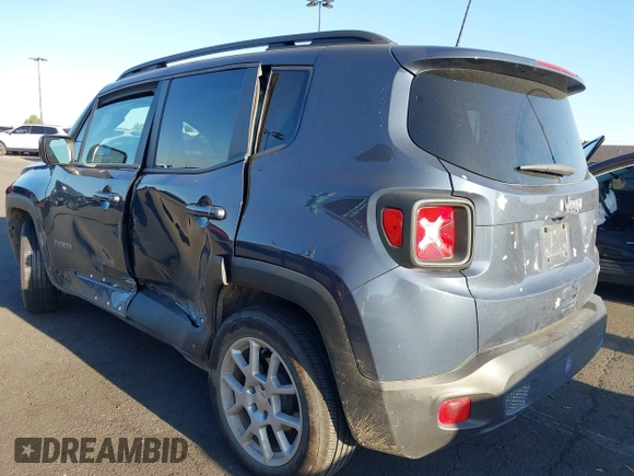 2020 Jeep Renegade Latitude with VIN ZACNJABB4LPL04774, listed as a IAAI auction lot 41997386 with 59,985 mi miles. Bid and sale history available at carsss.com. Image 3.