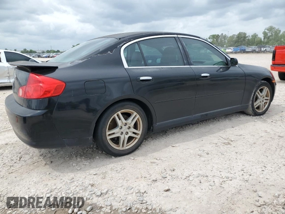 2005 Infiniti G35 Sedan with VIN JNKCV51E85M203979, listed as a Copart auction lot 54966415 with 286,532 mi miles and Clean Title. Bid and sale history available at carsss.com. Image 3.