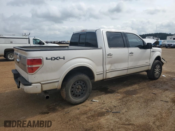 2011 Ford F-150 XLT with VIN 1FTFW1ET1BFD29677, listed as a Copart auction lot 54727835 with 155,367 mi miles and Salvage title. Bid and sale history available at DreamBid. Image 3.