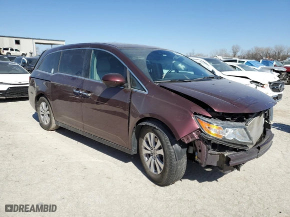 2015 Honda Odyssey EX-L with VIN 5FNRL5H68FB026425, listed as a Copart auction lot 48183975 with 143,135 mi miles and Salvage Title. Bid and sale history available at carsss.com. Image 4.