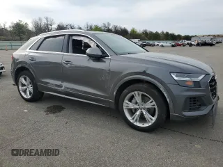 2019 Audi Q8 Premium with VIN WA1AVAF19KD009877, listed as a Copart auction lot 56473205 with Not provided miles and Salvage title. Bid and sale history available at DreamBid. Image 4.
