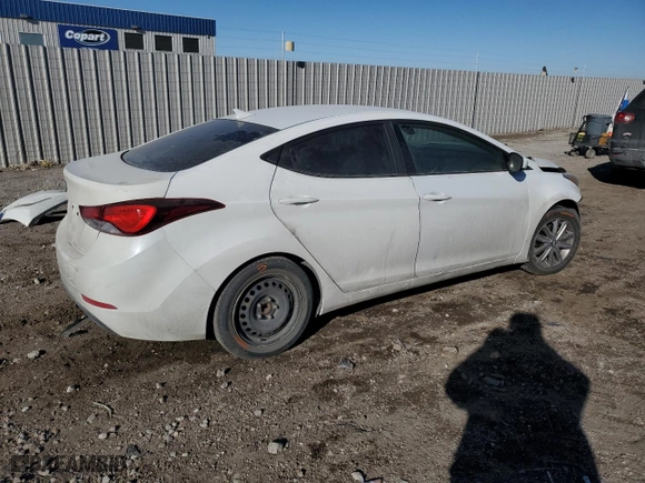 2014 Hyundai Elantra Limited with VIN 5NPDH4AEXEH521054, listed as a Copart auction lot 41770565 with 0 mi miles and Salvage Title. Bid and sale history available at carsss.com. Image 3.