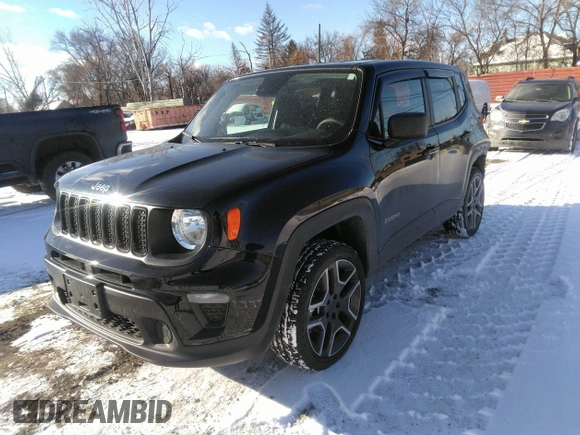 2021 Jeep Renegade Jeepster with VIN ZACNJDAB0MPN22313, listed as a IAAI auction lot 41072265 with 26,038 mi miles and . Bid and sale history available at DreamBid. Image 2.