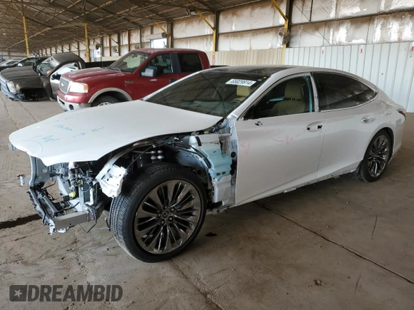 2021 Lexus LS 500 with VIN JTHD51FF7M5013985, listed as a Copart auction lot 65029914 with 17,464 mi miles and Salvage title. Bid and sale history available at DreamBid. Image 1.