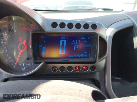 2012 Chevrolet Sonic LT with VIN 1G1JC5SH8C4197923, listed as a IAAI auction lot 42057502 with 222,867 mi miles and . Bid and sale history available at DreamBid. Image 7.