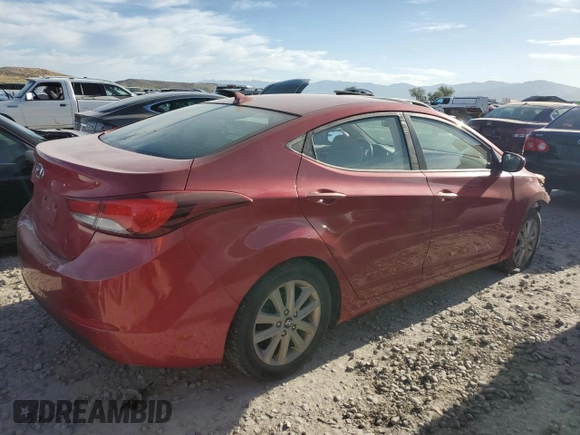 2014 Hyundai Elantra SE z VIN KMHDH4AE6EU145552, wystawiony jako Copart lot #56427085 z przebiegiem 74 753 mil mil oraz Szkoda całkowita • Salvage title. Historia ofert i sprzedaży dostępna na DreamBid. Obrazek 3.