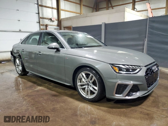 2023 Audi A4 S line Premium Plus with VIN WAUEAAF43PN020319, listed as a Copart auction lot 54389645 with 36,942 mi miles and Clean Title. Bid and sale history available at DreamBid. Image 4.
