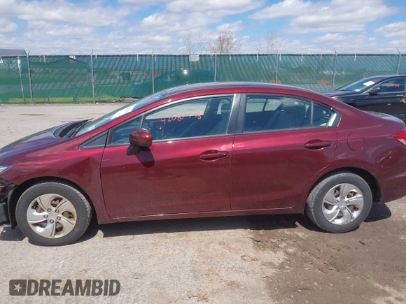 2015 Honda Civic Sedan LX with VIN 19XFB2F56FE274984, listed as a IAAI auction lot 42081778 with 73,882 mi miles. Bid and sale history available at carsss.com. Image 15.