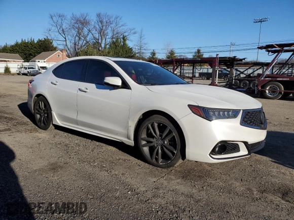 2020 Acura TLX w/A-Spec Pkg with VIN 19UUB3F67LA002109, listed as a Copart auction lot 82860964 with 0 mi miles and Salvage Title. Bid and sale history available at carsss.com. Image 4.
