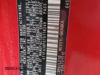 2007 Toyota Solara SE z VIN 4T1FA38P07U118249, wystawiony jako Copart lot #55240755 z przebiegiem 204 602 mil mil oraz Czysty tytuł • Clean title. Historia ofert i sprzedaży dostępna na DreamBid. Obrazek 12.