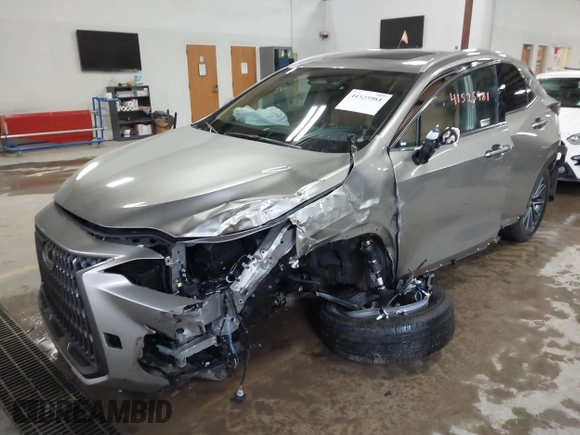 2025 Lexus NX 350h with VIN 2T2AKCEZ8SC043058, listed as a IAAI auction lot 41525981 with 1,575 mi miles and . Bid and sale history available at DreamBid. Image 17.