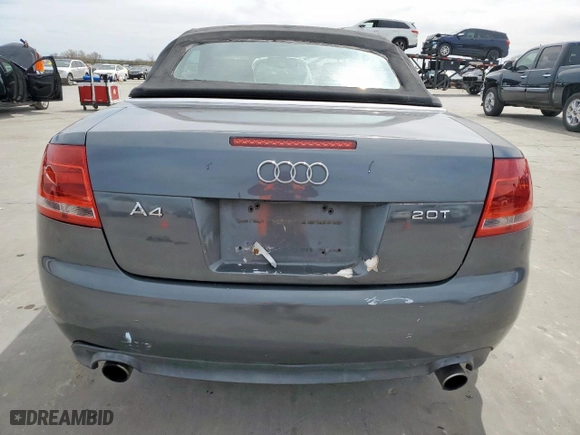 2008 Audi A4 2.0T with VIN WAUAF48H38K009387, listed as a Copart auction lot 49158955 with 97,669 mi miles and Salvage Title. Bid and sale history available at carsss.com. Image 6.