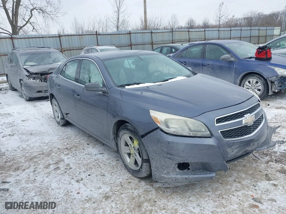 2013 Chevrolet Malibu LS with VIN 1G11B5SA5DF320945, listed as a IAAI auction lot 41620721 with 196,568 mi miles. Bid and sale history available at carsss.com. Image 1.