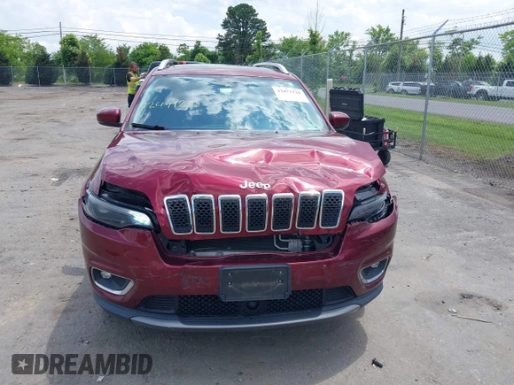 2019 Jeep Cherokee Limited with VIN 1C4PJMDXXKD323087, listed as a IAAI auction lot 42471210 with 57,839 mi miles and . Bid and sale history available at DreamBid. Image 12.