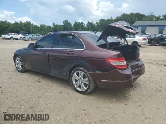 2009 Mercedes-Benz C 300 Sport with VIN WDDGF54X29R083494, listed as a Copart auction lot 58584005 with 189,716 mi miles and Salvage title. Bid and sale history available at DreamBid. Image 2.