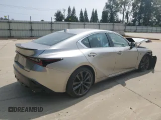 2023 Lexus IS with VIN JTHBZ1B25P5071547, listed as a Copart auction lot 70596604 with 3,672 mi miles and Salvage Title. Bid and sale history available at carsss.com. Image 3.