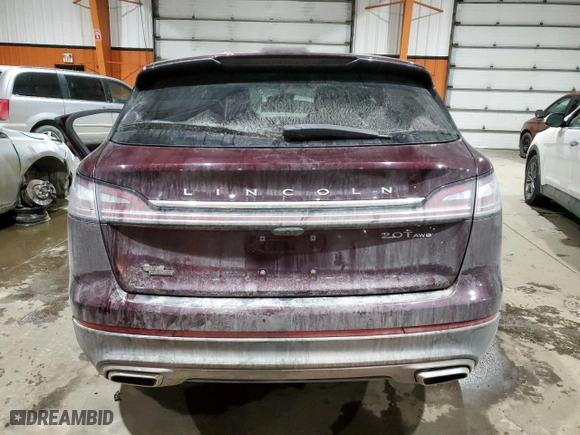 2020 Lincoln Nautilus Reserve with VIN 2LMPJ8K90LBL12750, listed as a Copart auction lot 44445265 with 0 mi miles and Non Repairable. Bid and sale history available at carsss.com. Image 6.