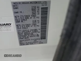 2023 Infiniti QX60 Luxe z VIN 5N1DL1FR4PC353091, wystawiony jako Copart lot #64525105 z przebiegiem Nie podano mil oraz Szkoda całkowita • Salvage title. Historia ofert i sprzedaży dostępna na DreamBid. Obrazek 13.