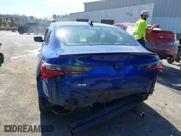 2019 Acura ILX w/Premium/A-Spec Pkg with VIN 19UDE2F80KA001840, listed as a IAAI auction lot 41838274 with 55,480 mi miles. Bid and sale history available at carsss.com. Image 16.