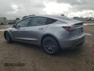 2025 Tesla Model 3 Long Range with VIN 5YJ3E1EAXSF980461, listed as a Copart auction lot 51093215 with 225 mi miles and Salvage title. Bid and sale history available at DreamBid. Image 2.