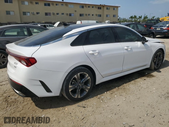 2021 Kia K5 EX with VIN 5XXG34J22MG034152, listed as a Copart auction lot 54240084 with 68,572 mi miles and Salvage Title. Bid and sale history available at carsss.com. Image 3.