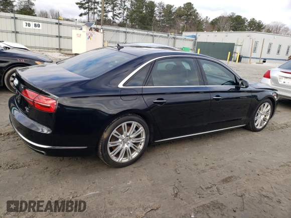 2015 Audi A8 L 4.0T with VIN WAU32AFD7FN004904, listed as a Copart auction lot 38942883 with 80,205 mi miles. Bid and sale history available at carsss.com. Image 3.